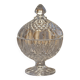 Antique crystal bonbonnière on a pedestal – Cut decoration