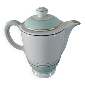 Half-porcelain coffee pot Lunéville Art Deco