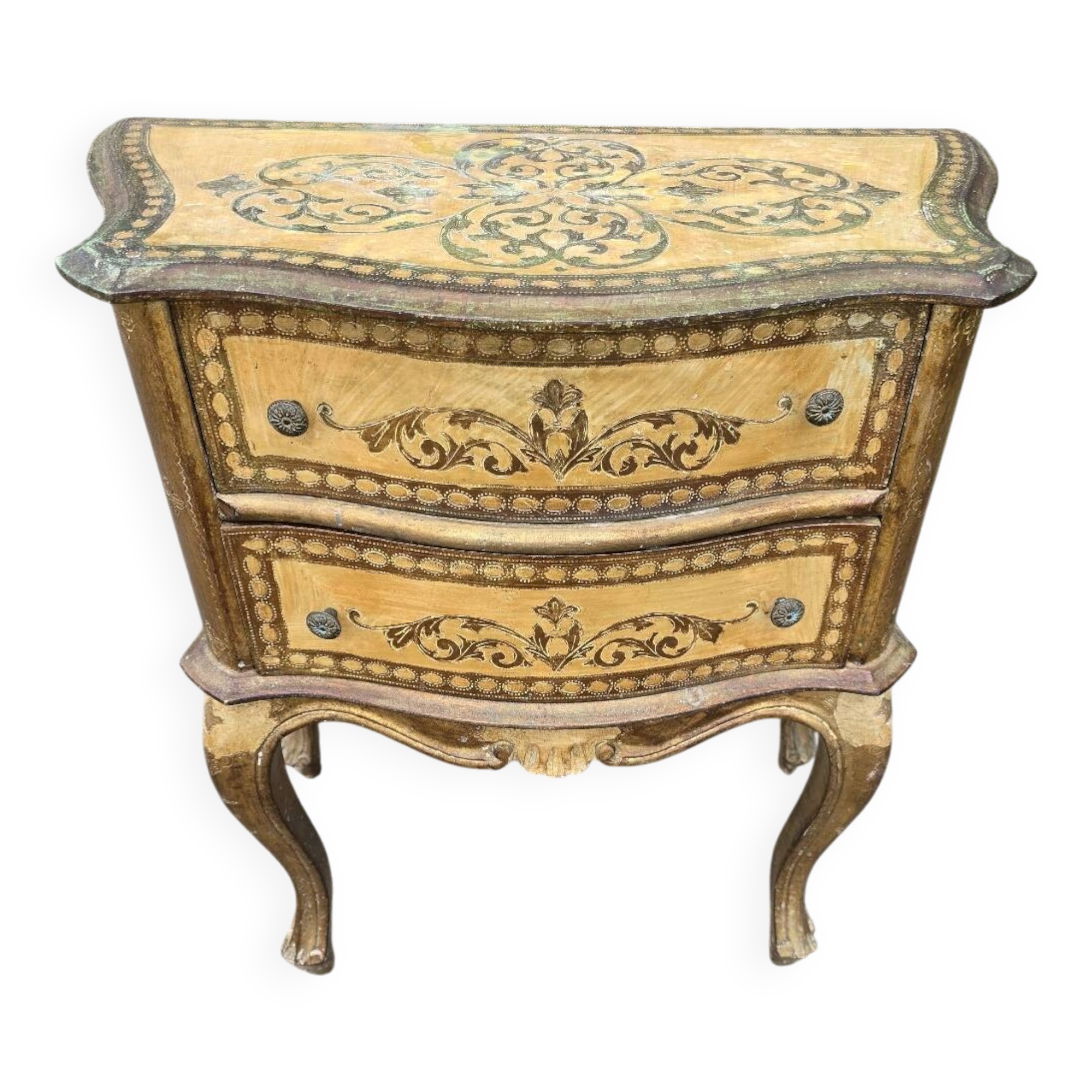 Commode peinte style vénitien