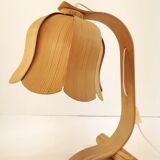 Wooden flower lamp