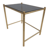 Coffee table bamboo smoked glass