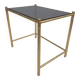 Table basse bambou verre fumé