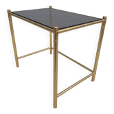 Table basse bambou verre fumé