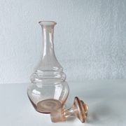 Pink glass decanter