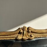 Large gilded mirror 19th century rounded corners mercury glass Louis XVI style