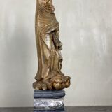 Vierge à l’enfant en albâtre, trace importante de polychromie, Flandre XVIème siècle