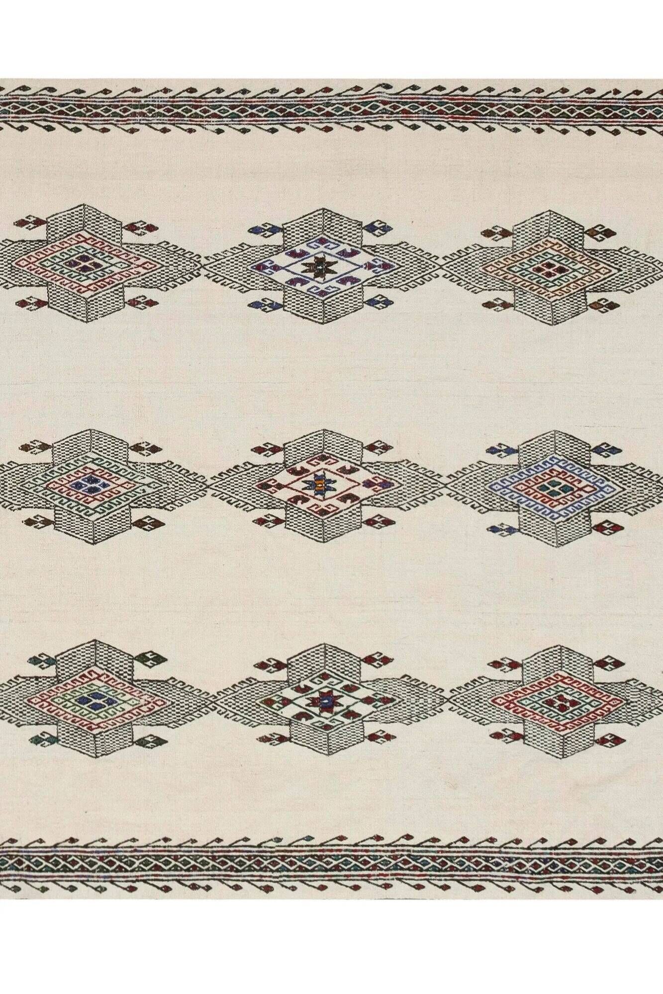 Tapis de couloir turc vintage 145x385 cm