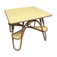 Table haute carré en rotin