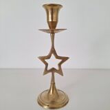 Brass star candlestick