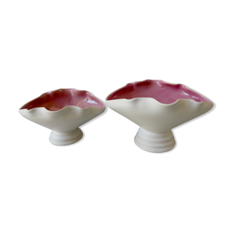 Pair of two-tone ceramic cups, 1950s