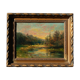School Lyonnaise J. HUVEY Landscape at sunset