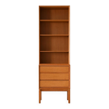 Oak bookcase with drawers
