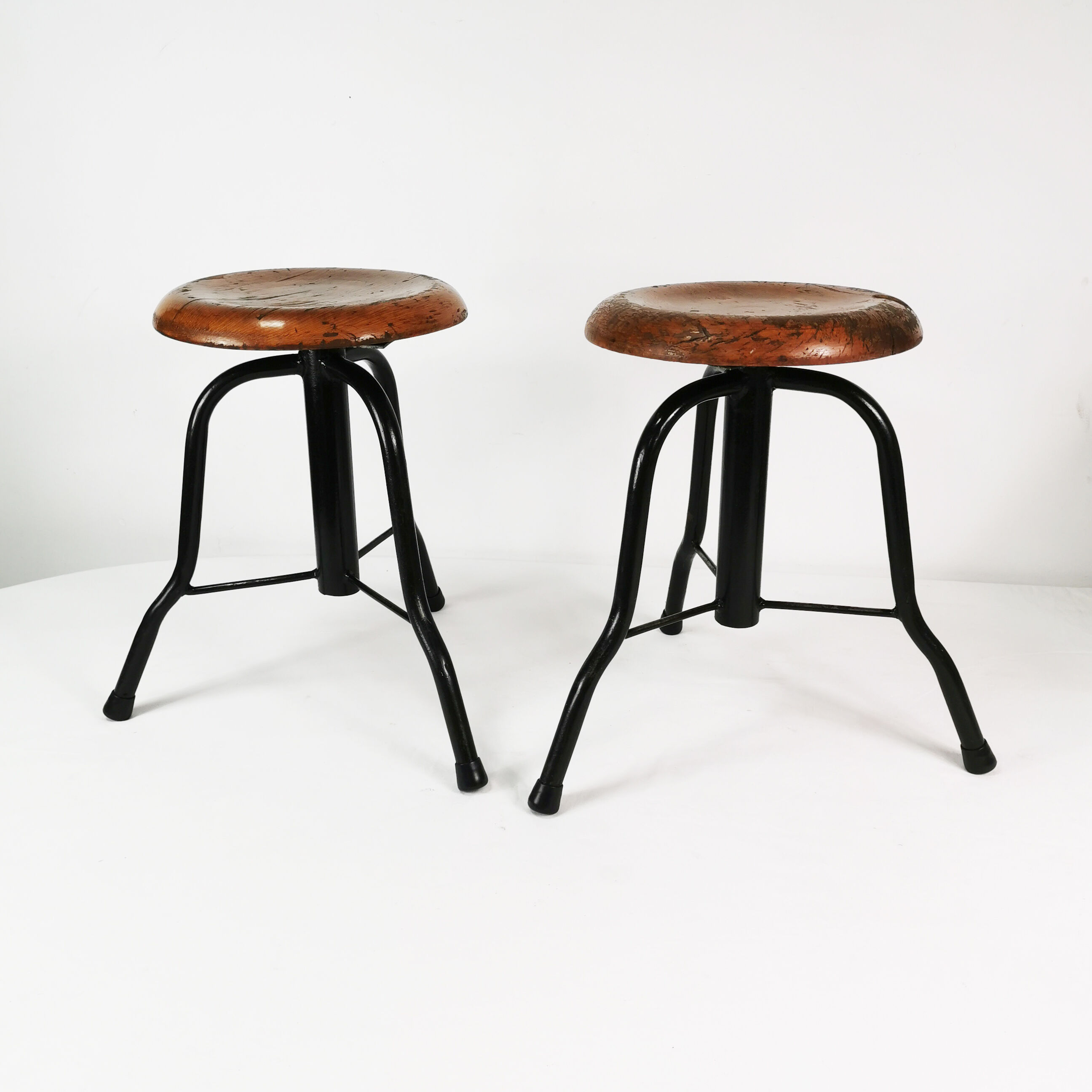 Pair of swivel stools, 1970s