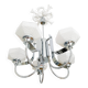 Lustre Gaetano Sciolari à 5 bras en métal chromé, Italie 1970