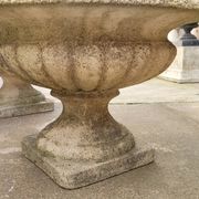 Pair of medicis vases in old reconstituted stone 1950s