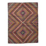 5x7 Red & Orange Vintage Kilim Rug, 171x225Cm