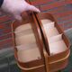 Mid century sewing box with / side table. asystent teak 1960/70s