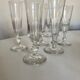Set of 6 assorted 19th century flat-sided crystal champagne coupes