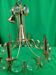 Chandelier in gilded metal and glass from