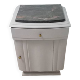 Art Deco bedside table with marble