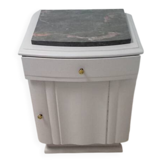 Art Deco bedside table with marble