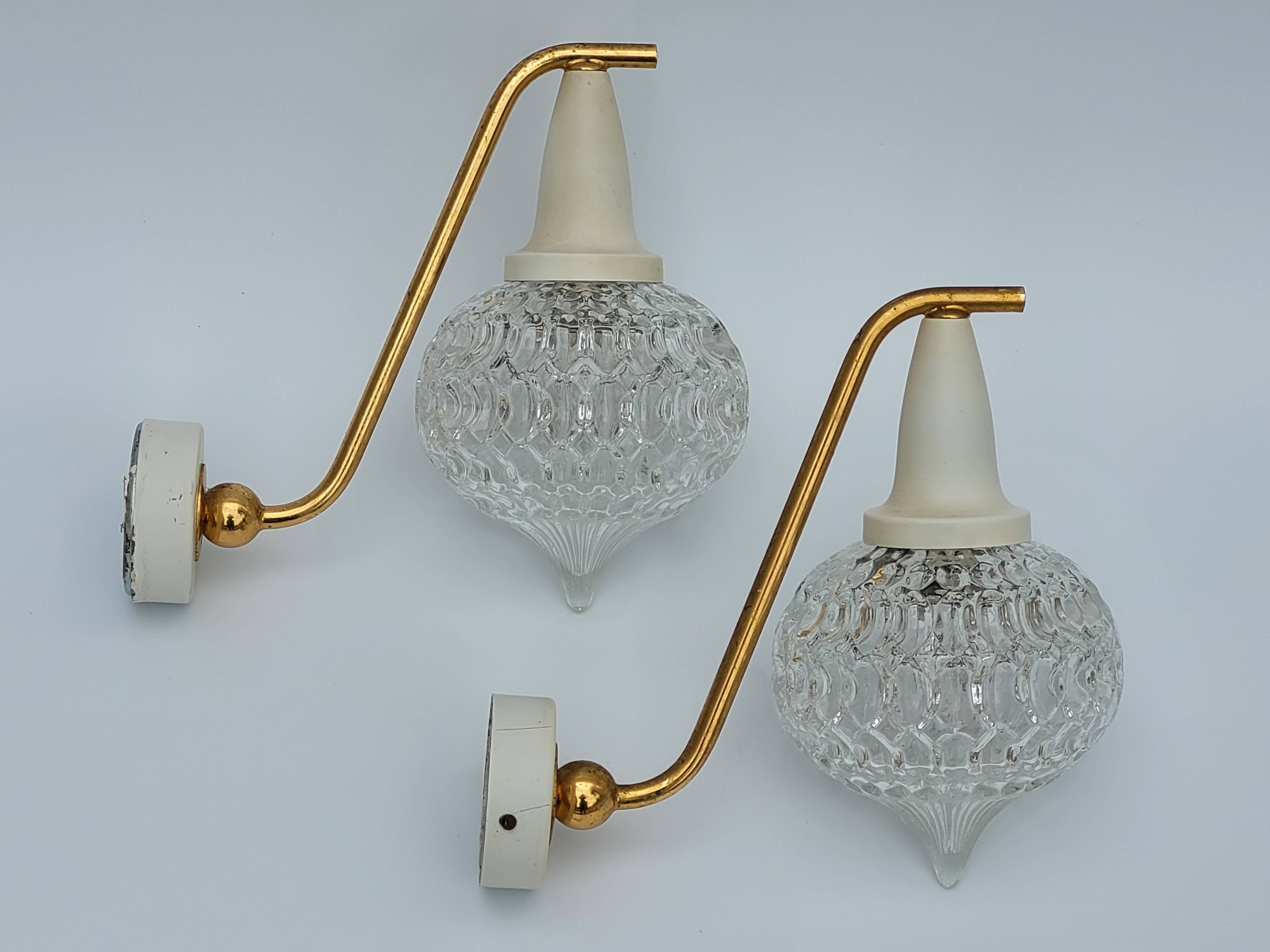 Pair of vintage wall lights 1950