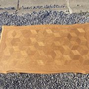 Vintage oak marquetry coffee table, Louis XV style - top motif