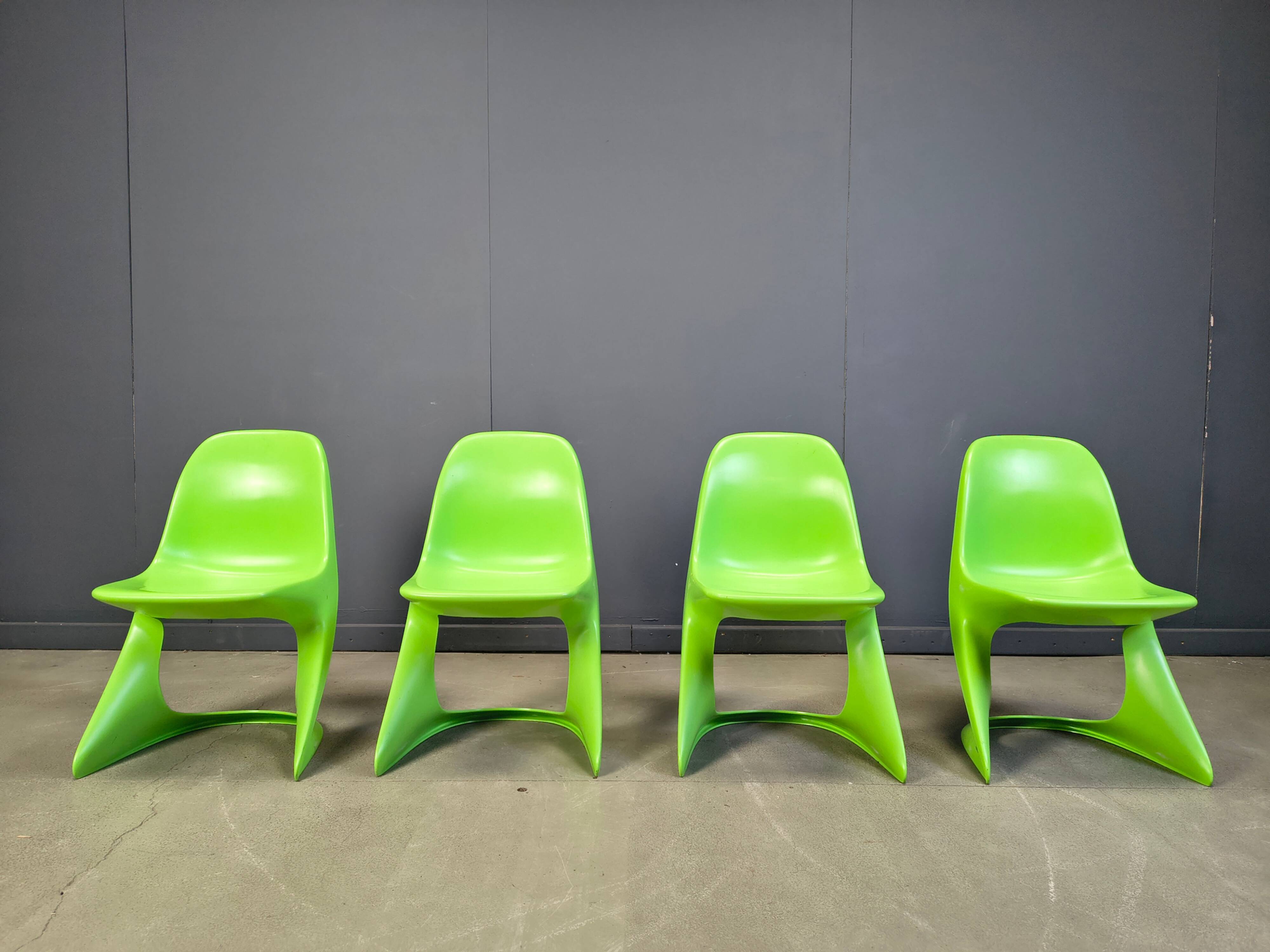 Set of 4 Casalino dining chairs by Alexander Begge for Casala, 1970s