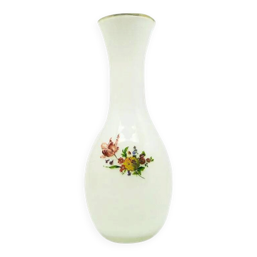Vase moderne du milieu du siècle, verre latticino, Pologne, années 1970