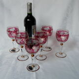 Box of 6 wine glasses in crystal of boheme