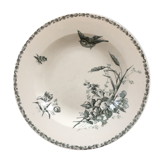 Plate Bougeois bird decoration