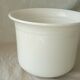 Cache pot en faience decor fleurs de noel poinsettia