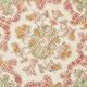 Tapis vintage à motif floral beige et vert 4x7, tapis anatolien, 113x207 cm
