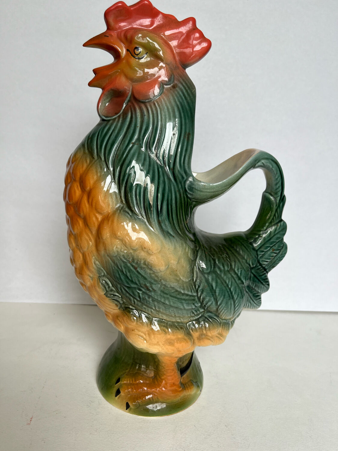 Ceramic rooster pitcher