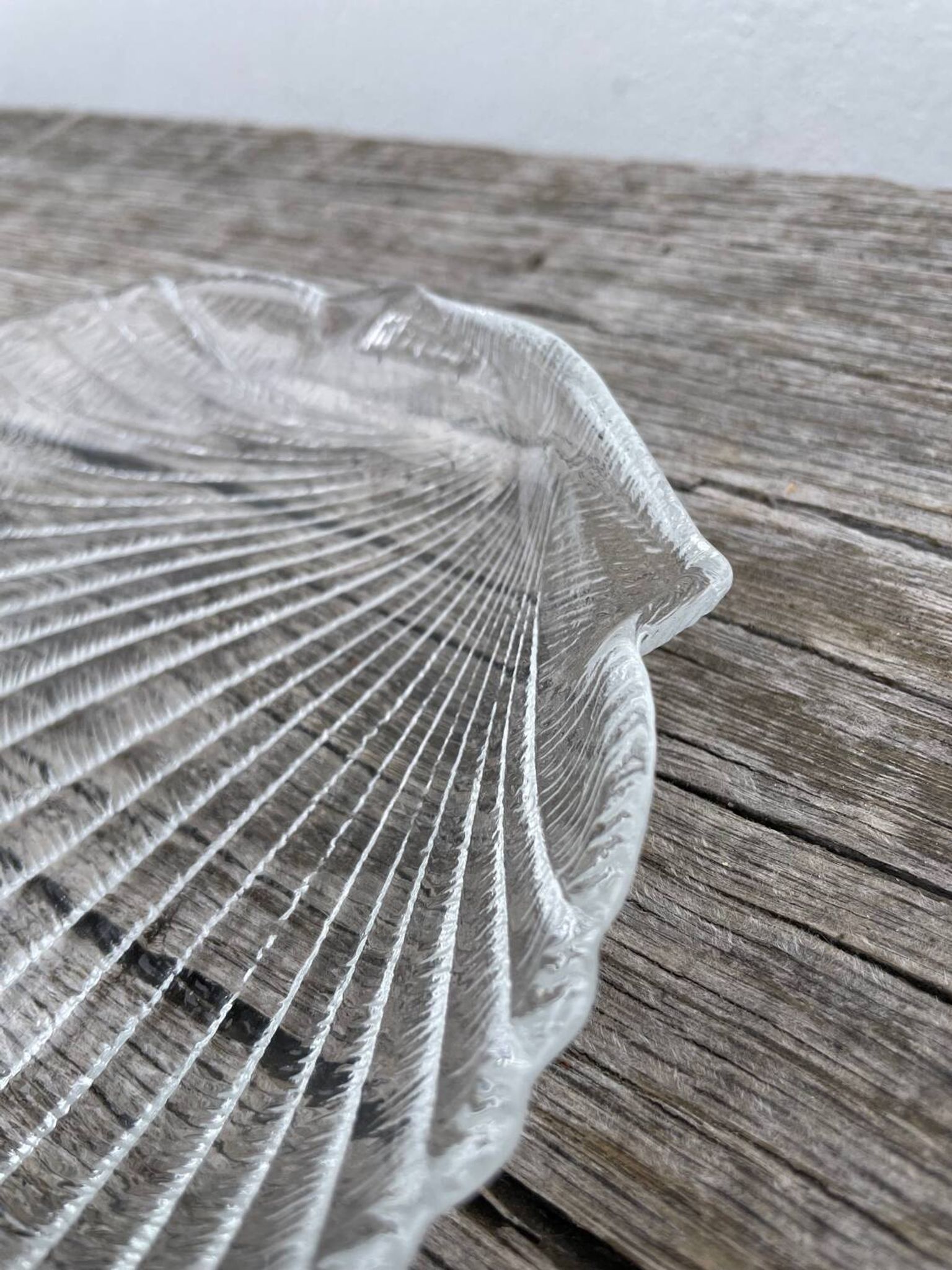 Coupelle coquillage en verre vintage