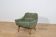 Fauteuil en chêne et tissu vert, Danemark, années 1960
