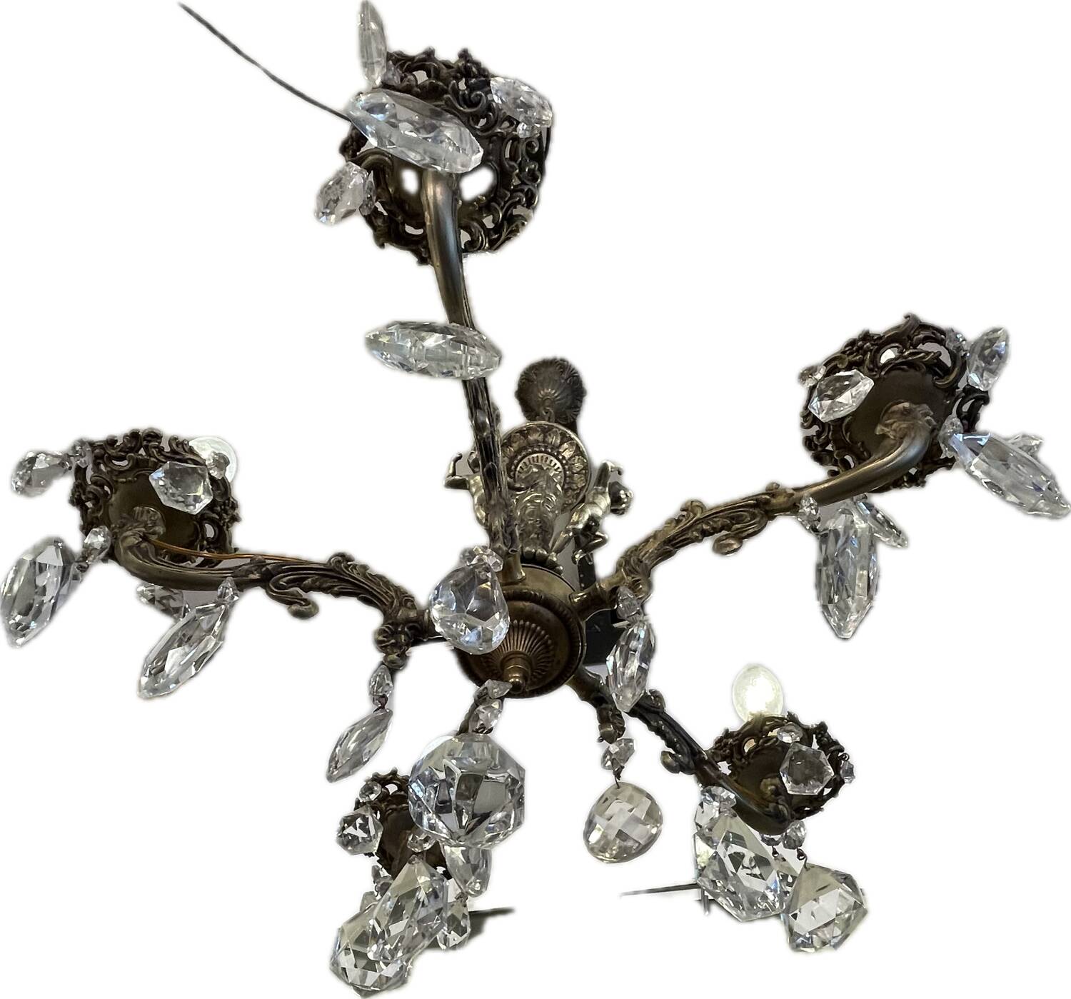 5-light crystal chandelier