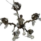 5-light crystal chandelier