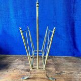 Neoclassical brass magazine rack. Maison Jansen. 1940s.