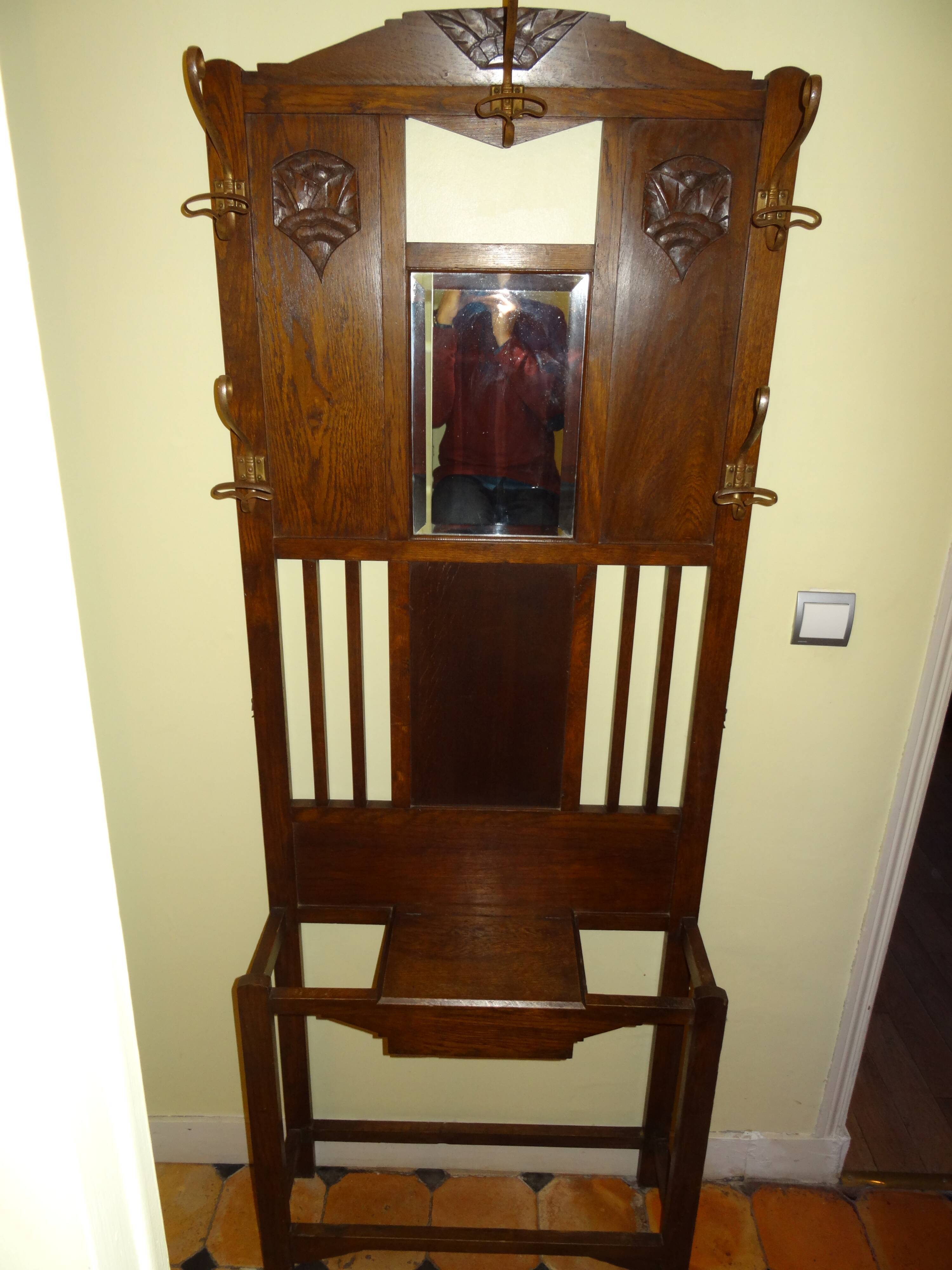 30s Art Deco coat rack