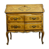 Dresser scriban Louis XV curved a befores in marquèterie