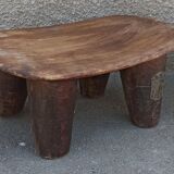 Antique wooden stool. Senufo African art from Côte d'Ivoire.