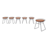 Cees Braakman for Pastoe KM05 metal wire stools, The Netherlands 1958