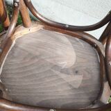 Pair of curved wooden bistro chairs