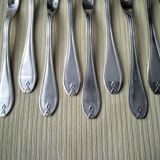 Box of 12 silver-plated metal snail forks Ravinet d'Enfert
