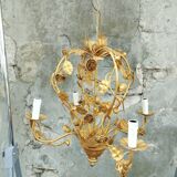 Golden cage chandelier