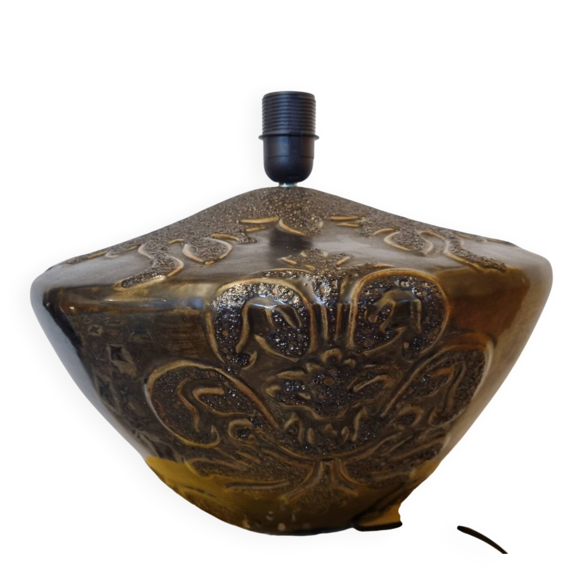 Glazed ceramic lamp base 1970