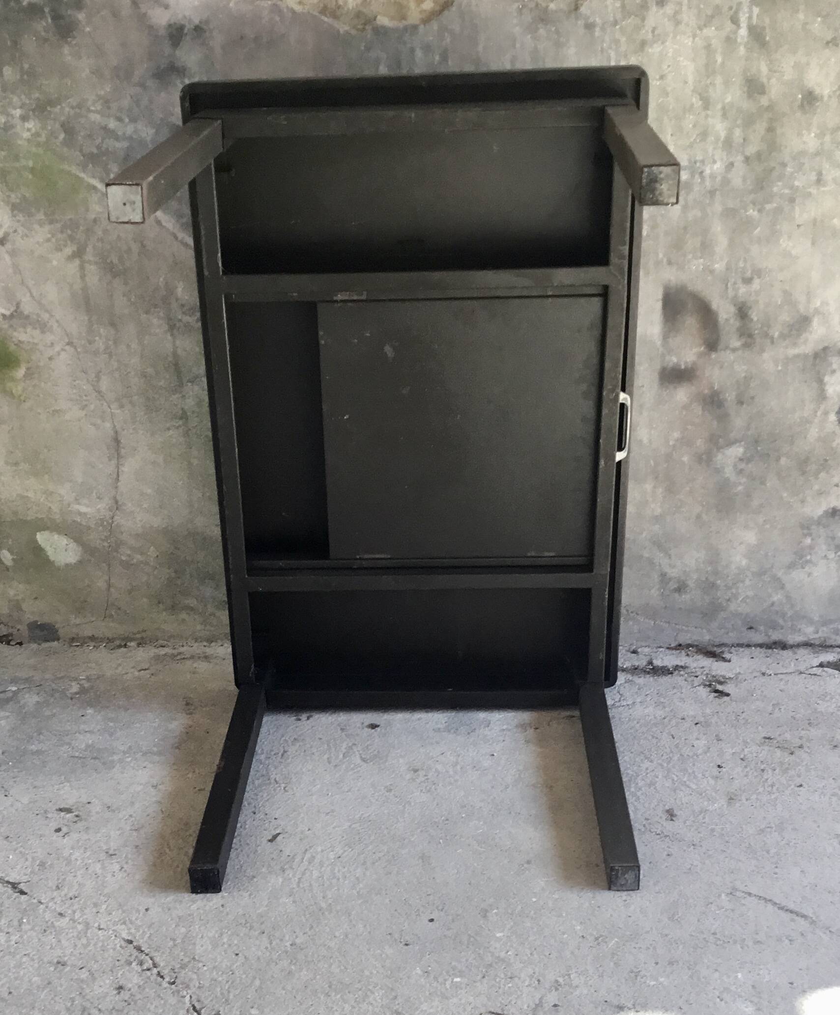 Metal table with drawer, industrial or military.