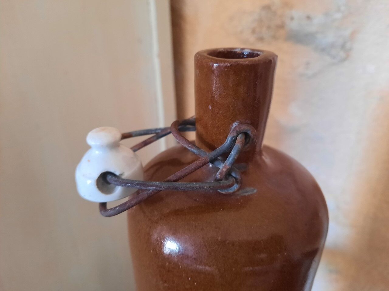 Antique stoneware bottle