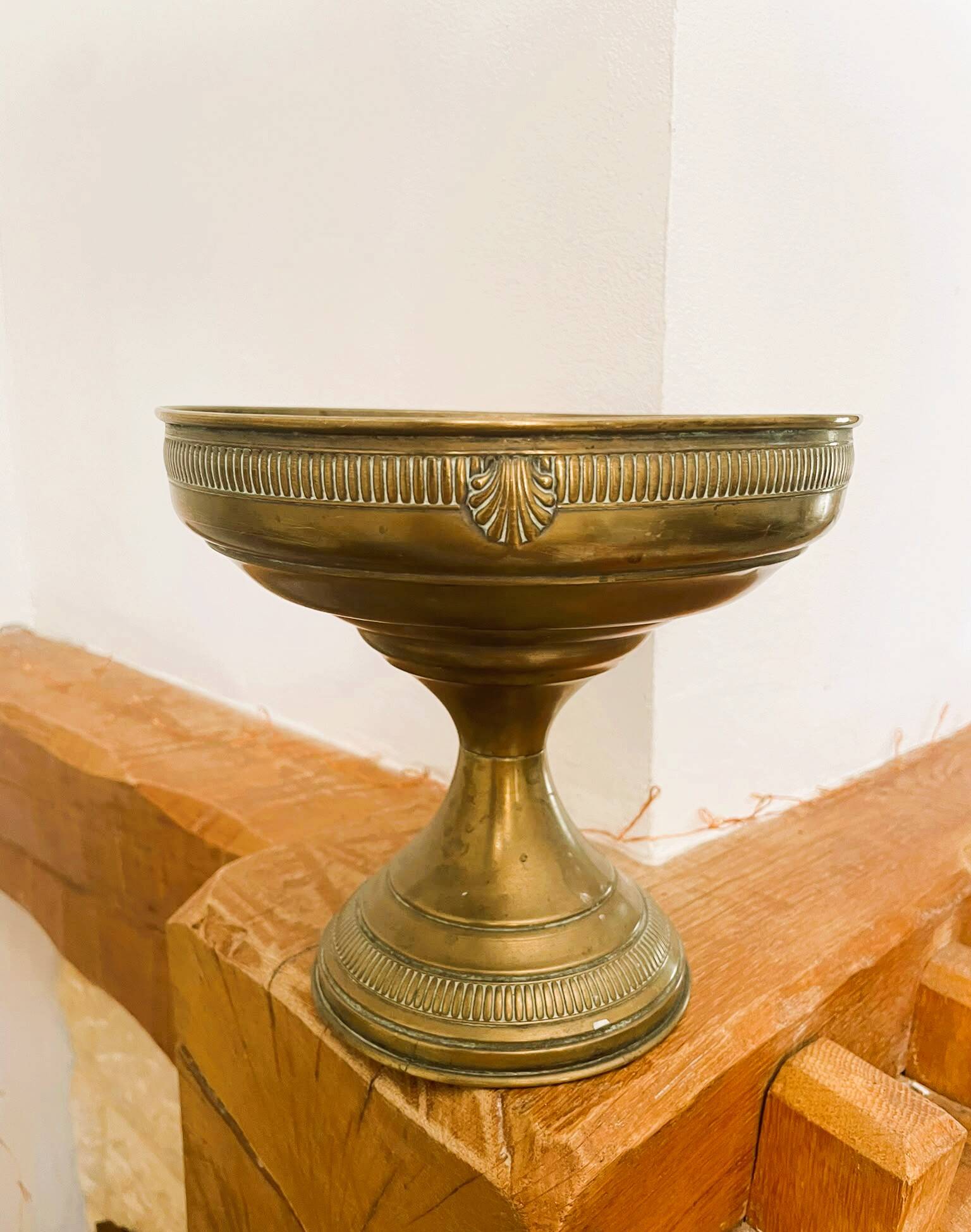 Vintage brass footed cup
